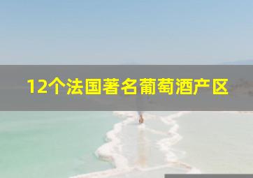 12个法国著名葡萄酒产区