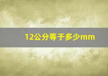 12公分等于多少mm