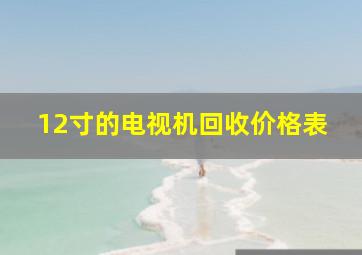 12寸的电视机回收价格表