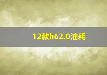 12款h62.0油耗