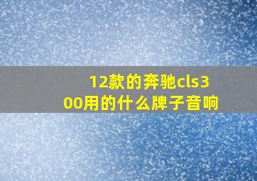 12款的奔驰cls300用的什么牌子音响