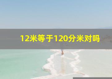 12米等于120分米对吗