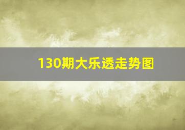 130期大乐透走势图