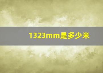 1323mm是多少米