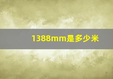 1388mm是多少米