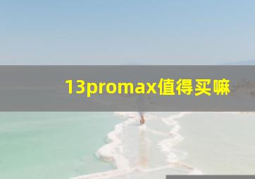 13promax值得买嘛