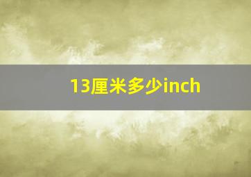 13厘米多少inch