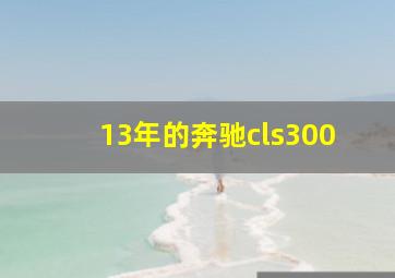 13年的奔驰cls300