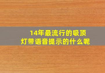 14年最流行的吸顶灯带语音提示的什么呢