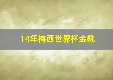 14年梅西世界杯金靴