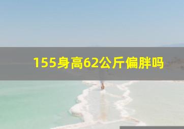 155身高62公斤偏胖吗