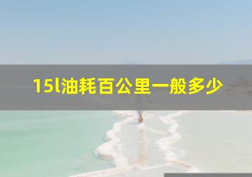 15l油耗百公里一般多少