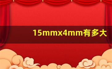 15mmx4mm有多大