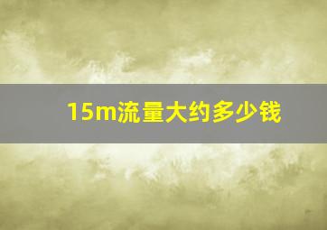 15m流量大约多少钱