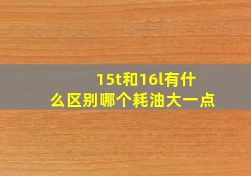 15t和16l有什么区别哪个耗油大一点