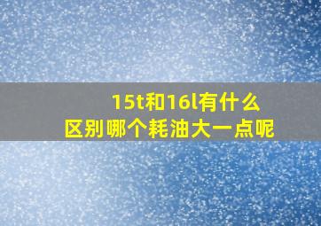 15t和16l有什么区别哪个耗油大一点呢