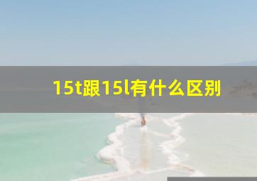 15t跟15l有什么区别