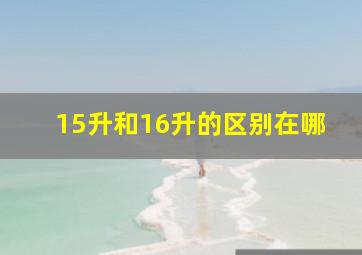 15升和16升的区别在哪