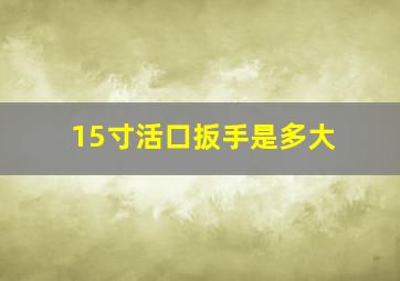 15寸活口扳手是多大