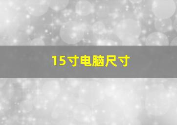 15寸电脑尺寸