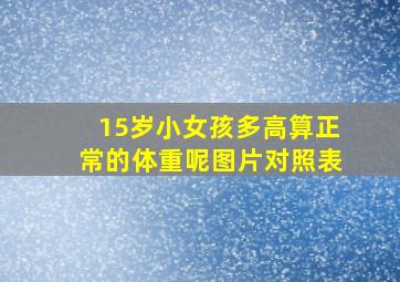 15岁小女孩多高算正常的体重呢图片对照表