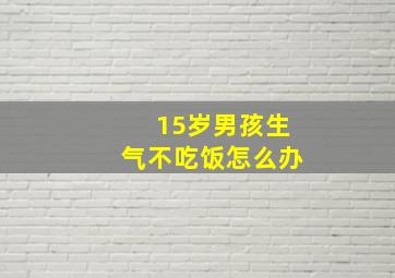 15岁男孩生气不吃饭怎么办