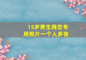 15岁男生网恋专用照片一个人多张