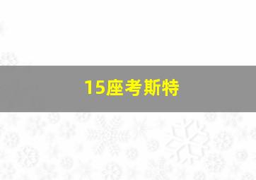 15座考斯特