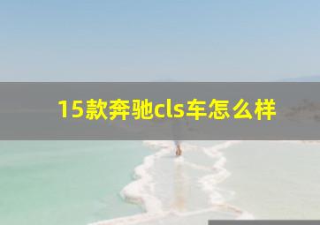 15款奔驰cls车怎么样