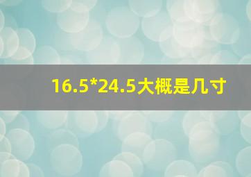 16.5*24.5大概是几寸