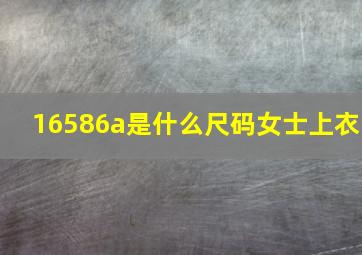 16586a是什么尺码女士上衣