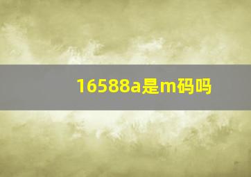 16588a是m码吗