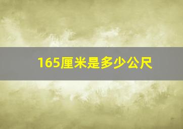 165厘米是多少公尺