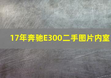 17年奔驰E300二手图片内室