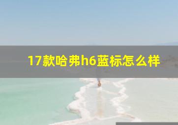 17款哈弗h6蓝标怎么样