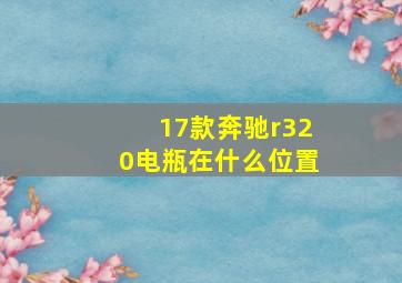 17款奔驰r320电瓶在什么位置