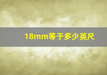 18mm等于多少英尺