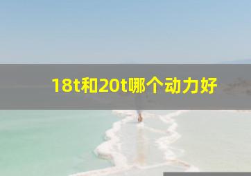 18t和20t哪个动力好