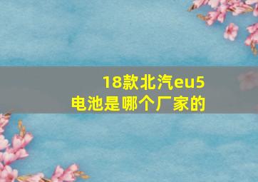 18款北汽eu5电池是哪个厂家的