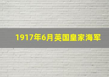 1917年6月英国皇家海军