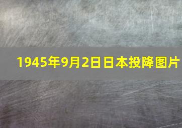 1945年9月2日日本投降图片