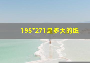 195*271是多大的纸