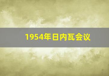 1954年日内瓦会议