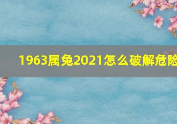 1963属兔2021怎么破解危险