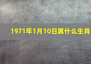 1971年1月10日属什么生肖