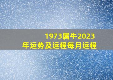 1973属牛2023年运势及运程每月运程