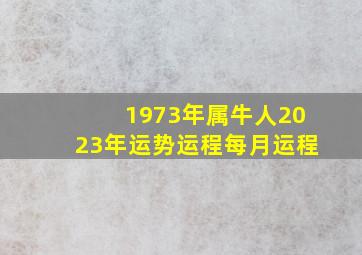 1973年属牛人2023年运势运程每月运程