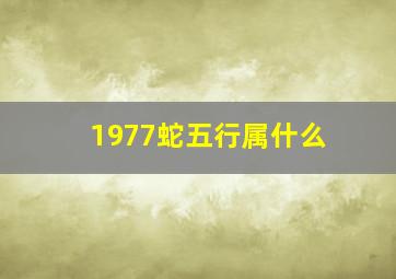 1977蛇五行属什么