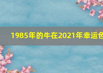 1985年的牛在2021年幸运色