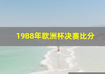 1988年欧洲杯决赛比分